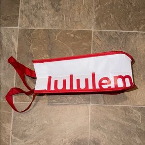 Lululemon Red and White Tote Bag
